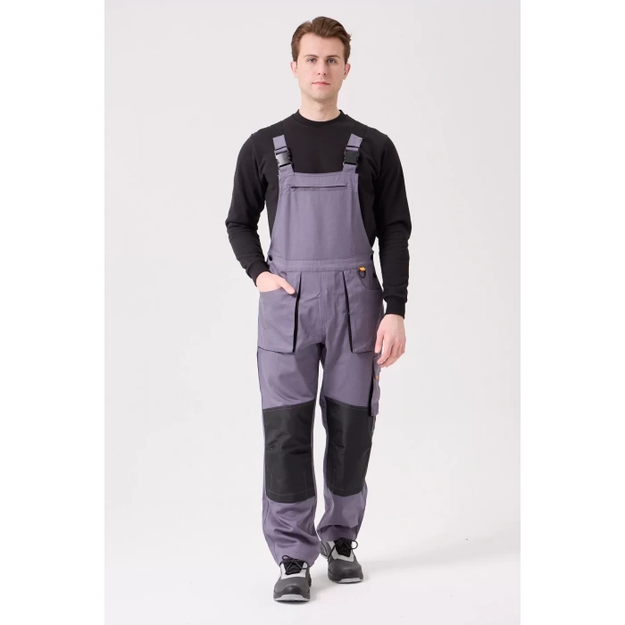 Erkek Gabardin Bahçıvan Tulum ISG Baccata İş Güvenliği Kot Salopet Denim Çok Cepli