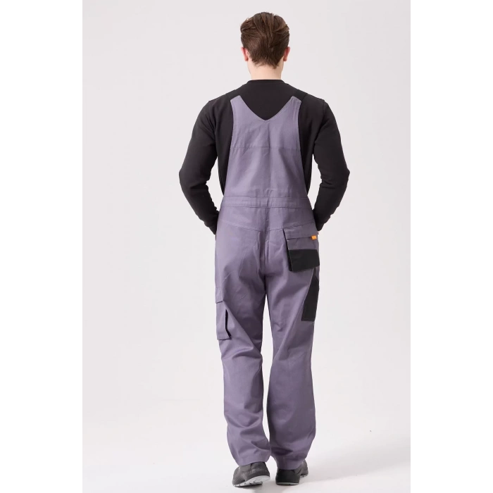 Erkek Gabardin Bahçıvan Tulum ISG Baccata İş Güvenliği Kot Salopet Denim Çok Cepli