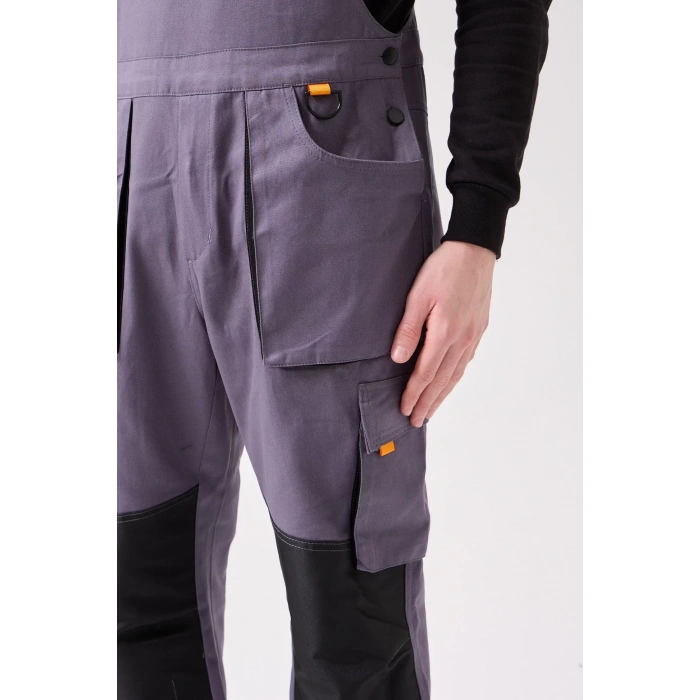 Erkek Gabardin Bahçıvan Tulum ISG Baccata İş Güvenliği Kot Salopet Denim Çok Cepli