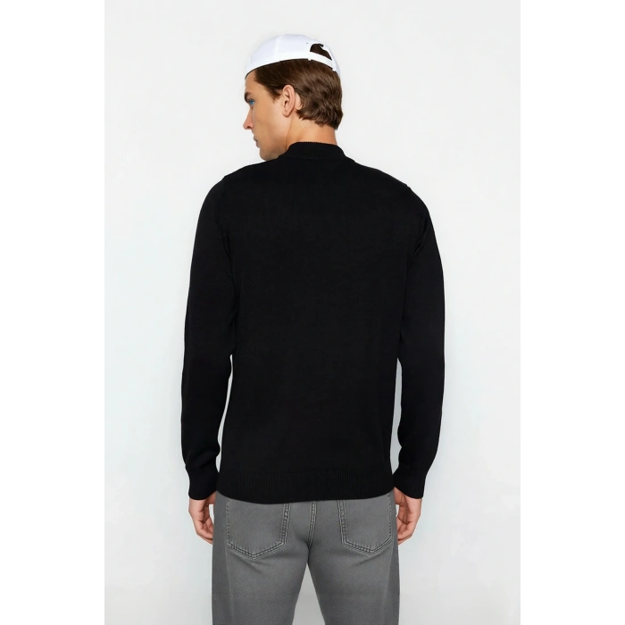 Erkek Gardırobunun Vazgeçilmezi %100 Pamuk Fitted Yarım Balıkçı Yaka Basic Kazak Konforu Kaliteli