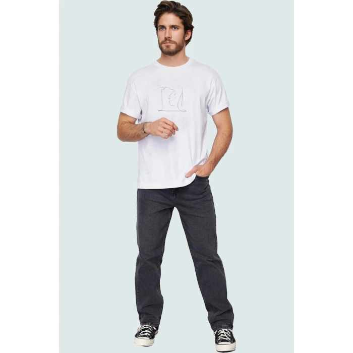 Erkek Geniş Paça Denim Kot Pantolon Casual Baggy Kalıp Günlük Kullanım Yaz Aylarının Vazgeçilmezi