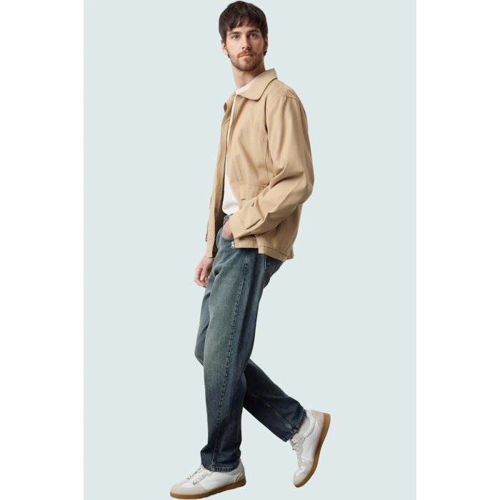 Erkek Geniş Paça Denim Kot Pantolon Casual Baggy Kalıp Günlük Kullanım Yaz Aylarının Vazgeçilmezi