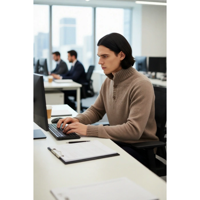 Erkek Gri Fitted Kesim Düğmeli Dik Yaka Kalın Triko Kazak Kışlık Günlük Kombinler İçin Şık Seçim