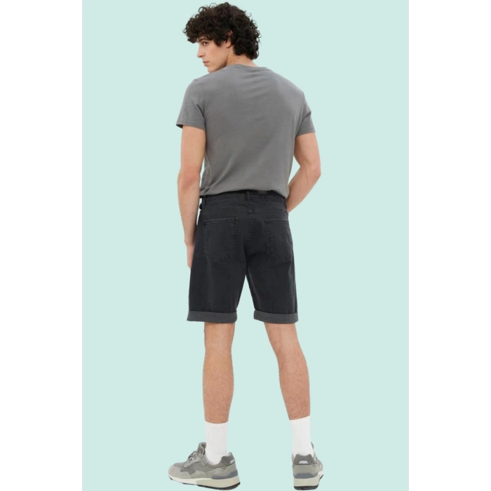 Erkek Günlük Kombinlere Uygun Denim Şort; Slim Fit Dar Paça Pamuk Yaz Aylarının Vazgeçilmezi