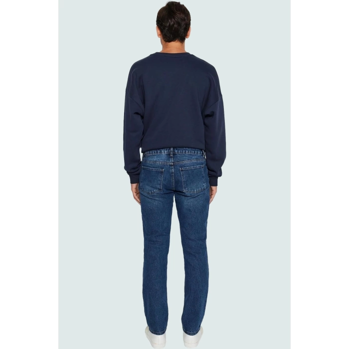 Erkek Günlük Straight Fit Kot Pantolon Pamuk Denim Boru Paça Hafta Sonu Yaz Aylarının Vazgeçilmezi