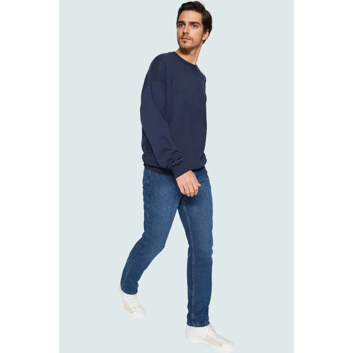 Erkek Günlük Straight Fit Kot Pantolon Pamuk Denim Boru Paça Hafta Sonu Yaz Aylarının Vazgeçilmezi