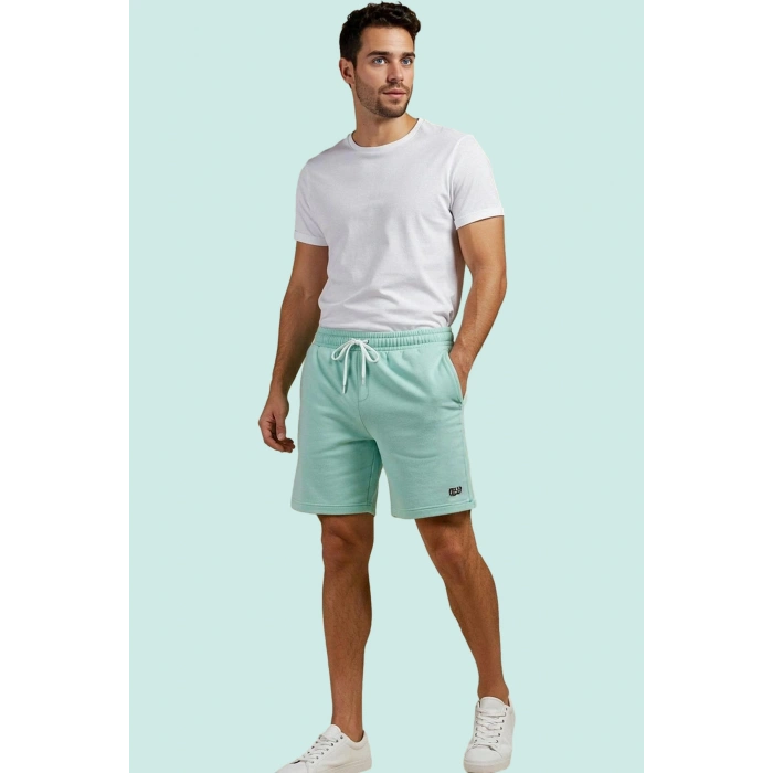 Erkek Kapri Boy Geometrik Baskılı Şort Normal Bel Polyester Rahat Yaz Stilin Buluştuğu Yer