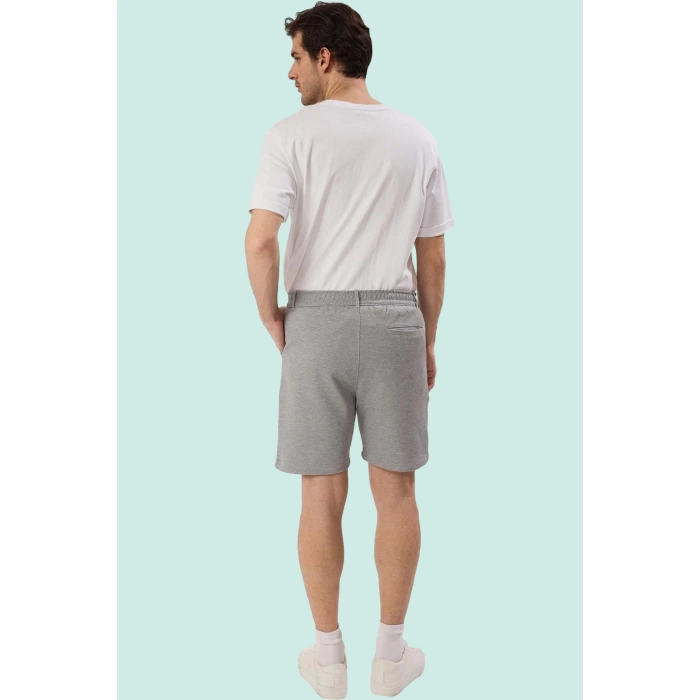 Erkek Kısa Boy Dokulu Şort Rahat Günlük Kombinler İçin Straight Kesim Yaz Aylarının Vazgeçilmezi