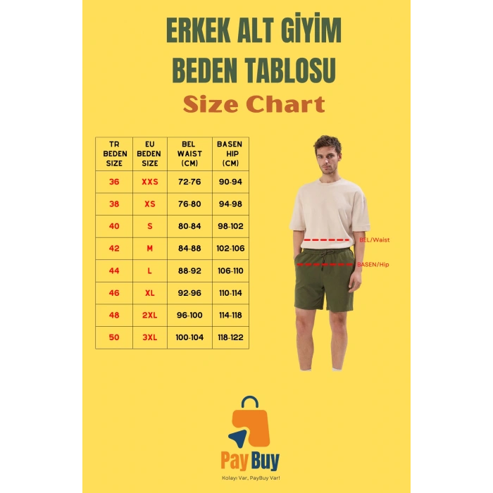 Erkek Kısa Boy Düz Desenli Şort Normal Bel Pamuk Rahat Günlük Kullanım Yaz Aylarının Vazgeçilmezi