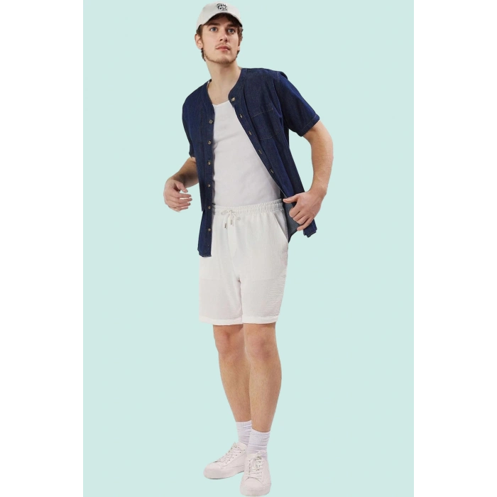 Erkek Kısa Boy Geniş Paça Yazlık Şort Günlük Rahatlık ve Stil Hafta Sonu Dayanıklı Malzeme