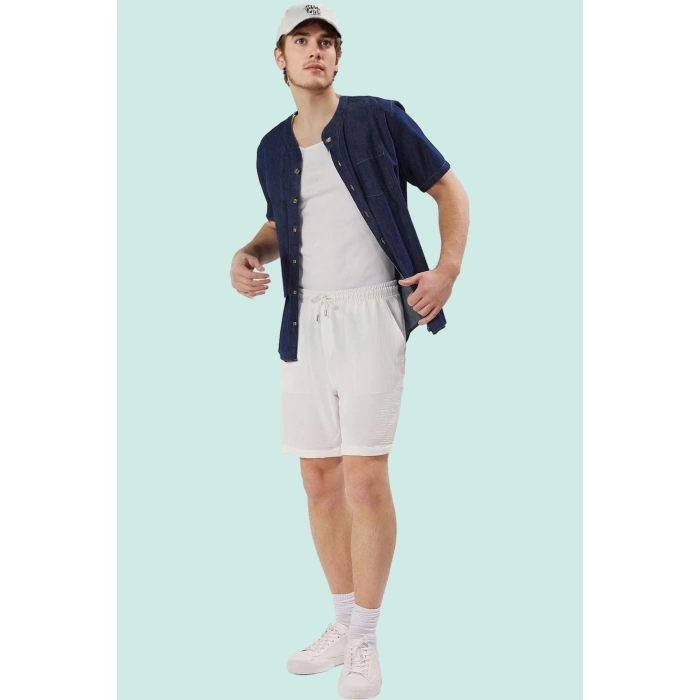 Erkek Kısa Boy Geniş Paça Yazlık Şort Günlük Rahatlık ve Stil Hafta Sonu Dayanıklı Malzeme