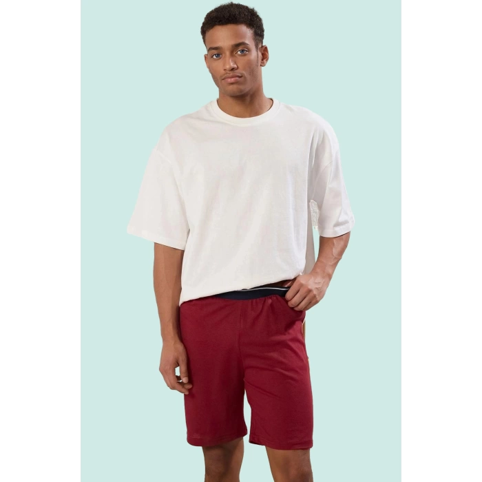 Erkek Kısa Boy Relaxed Fit Örme Şort 2li Paket Günlük Rahatlık Hafta Sonu Kaliteli Malzeme
