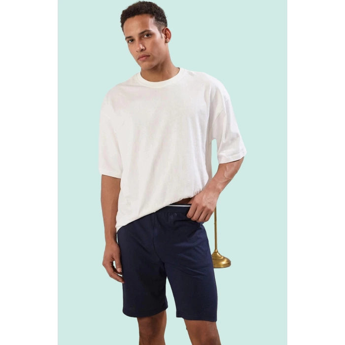 Erkek Kısa Boy Relaxed Fit Örme Şort 2li Paket Günlük Rahatlık Hafta Sonu Kaliteli Malzeme
