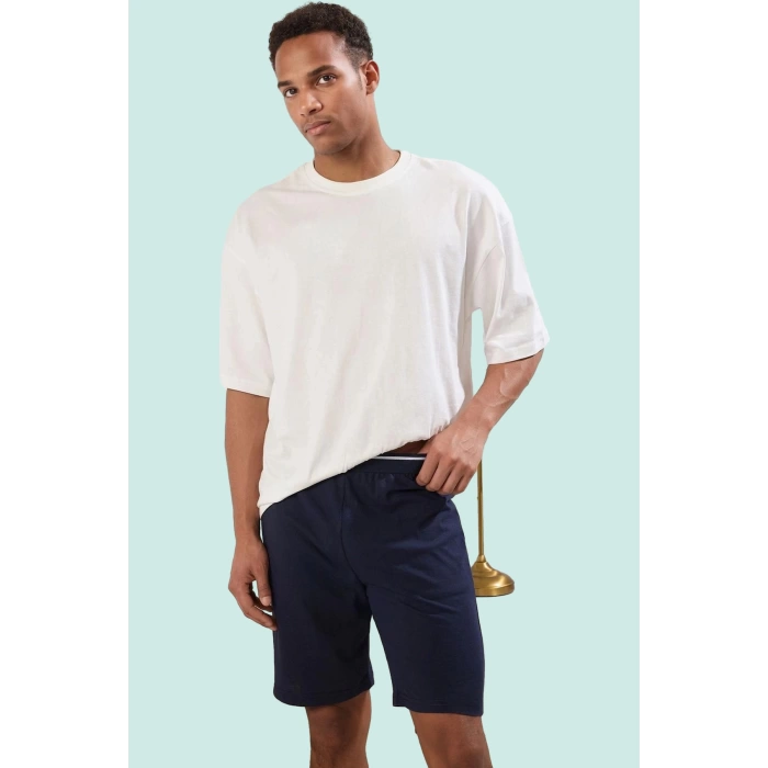 Erkek Kısa Boy Relaxed Fit Örme Şort 2li Paket Günlük Rahatlık Hafta Sonu Kaliteli Malzeme