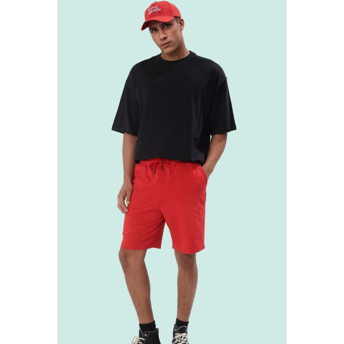 Erkek Kısa Boy Relaxed Şort Düz Desen Rahat Günlük Kullanım Hafta Sonu Yaz Aylarının Vazgeçilmezi