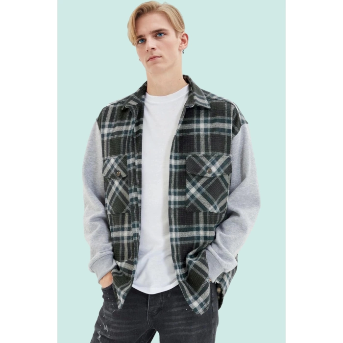 Erkek Kışlık Kareli Oduncu Gömlek Oversize Kalıp Günlük Stil Hafta Sonu Yaz Aylarının Vazgeçilmezi
