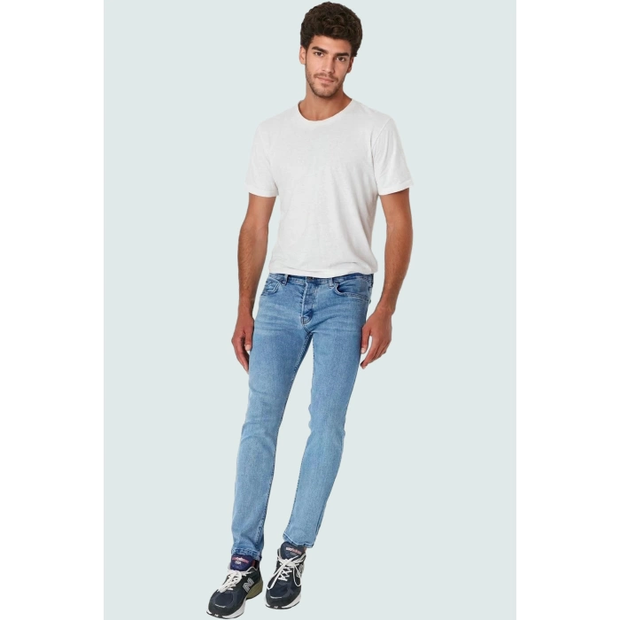 Erkek Koleksiyonu Pamuk Denim Pantolon Dar Kesim Günlük Stil Yaz Aylarının Vazgeçilmezi