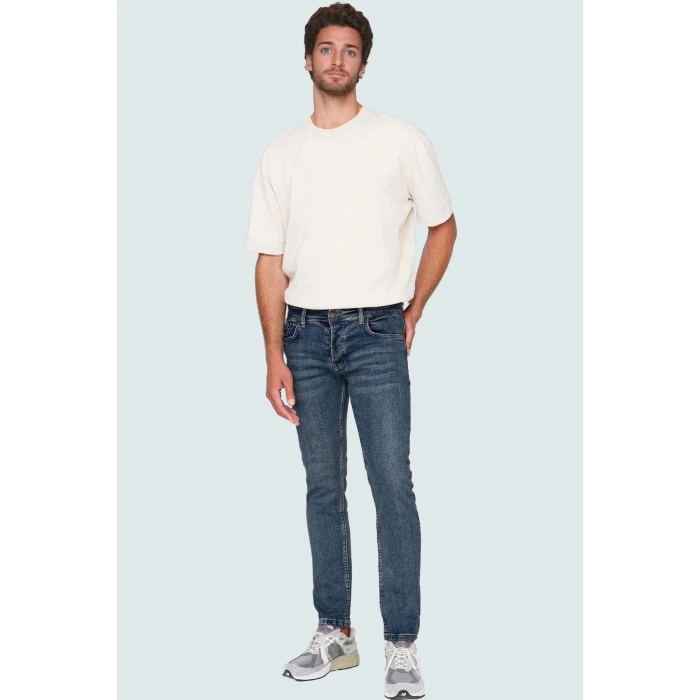 Erkek Koleksiyonu Pamuk Denim Pantolon Dar Kesim Günlük Stil Yaz Aylarının Vazgeçilmezi