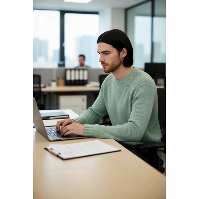 Erkek Mavi Fitted Akrilik Bisiklet Yaka Reglan Kol Basic Triko Kazak Günlük Şıklık Konforu