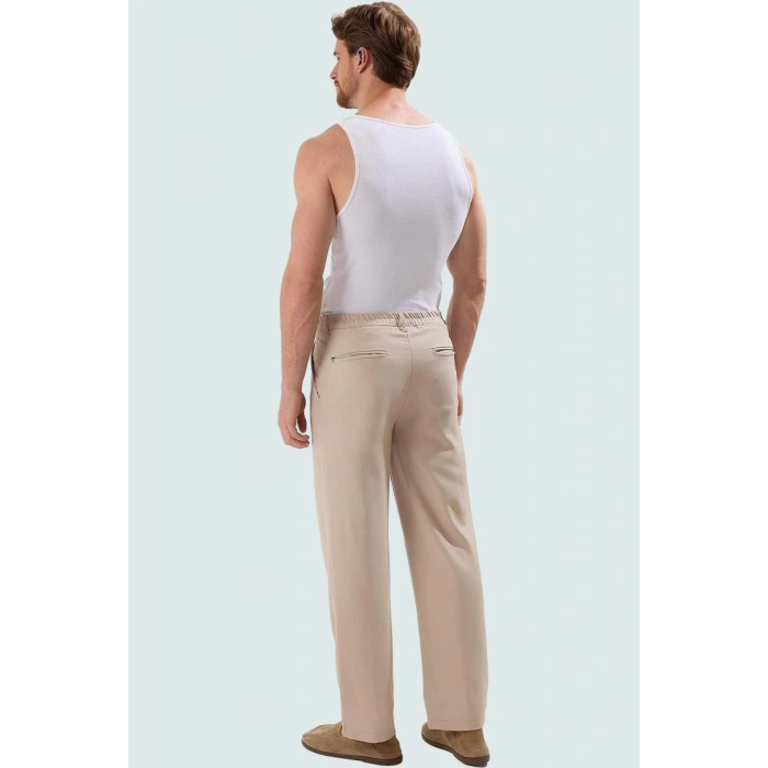 Erkek Modern Boru Paça Pantolon Polyester Viskoz Elastan Günlük Kullanım Dayanıklı Malzeme