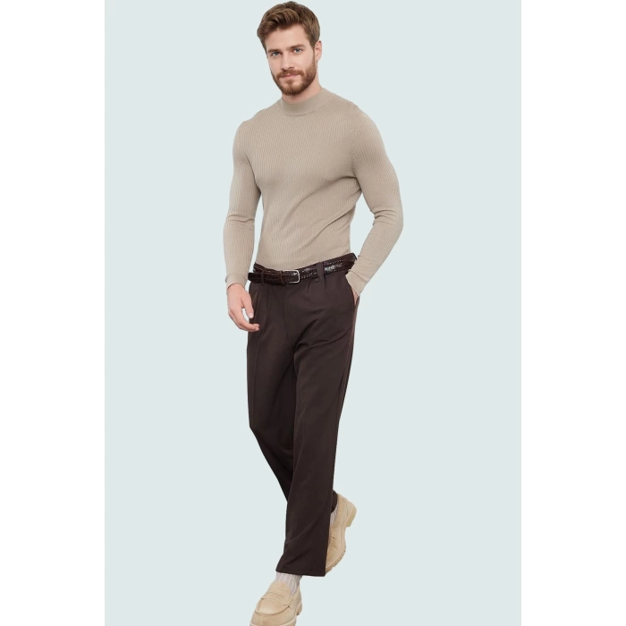Erkek Modern Boru Paça Pantolon Polyester Viskoz Elastan Günlük Kullanım Dayanıklı Malzeme