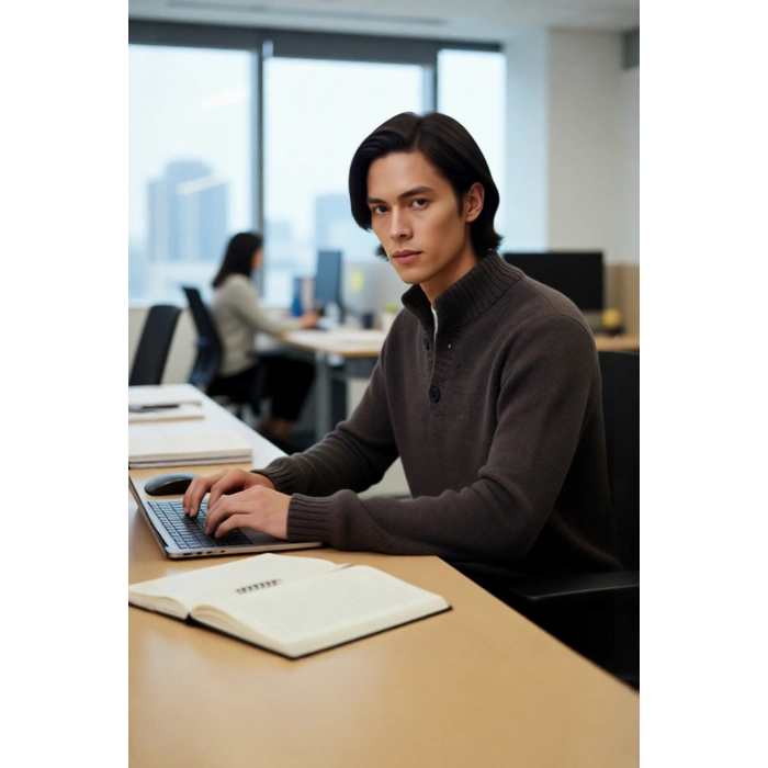 Erkek Modern Düğmeli Dik Yaka Fitted Kalıp Triko Kazak Soğuk Kış Günleri İçin İdeal Şık Seçim