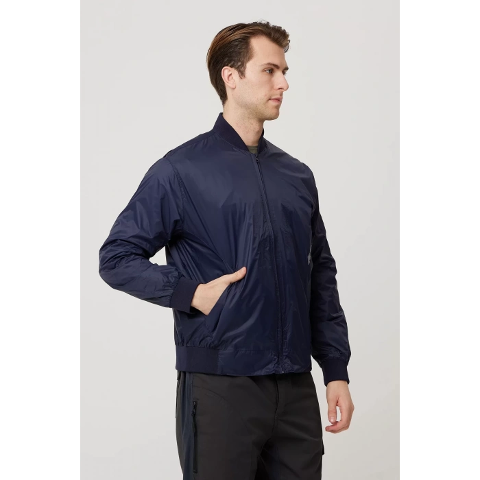Erkek Monchler Naylon Bomber Ceket Mevsimlik Morino Jacket Fermuarlı Şık Tasarım Kumaş Rahat