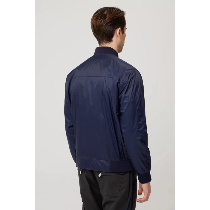 Erkek Monchler Naylon Bomber Ceket Mevsimlik Morino Jacket Fermuarlı Şık Tasarım Kumaş Rahat