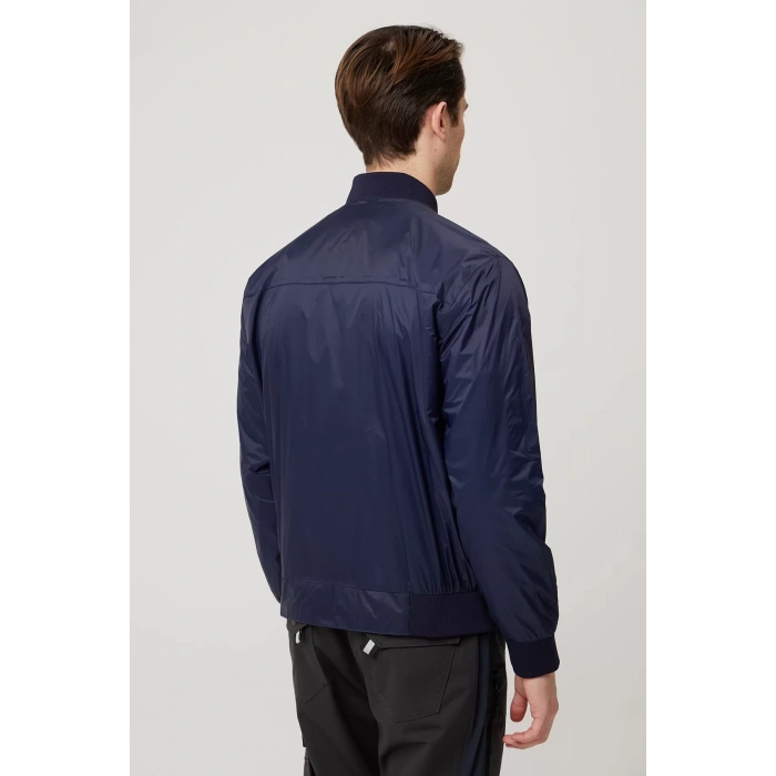 Erkek Monchler Naylon Bomber Ceket Mevsimlik Morino Jacket Fermuarlı Şık Tasarım Kumaş Rahat