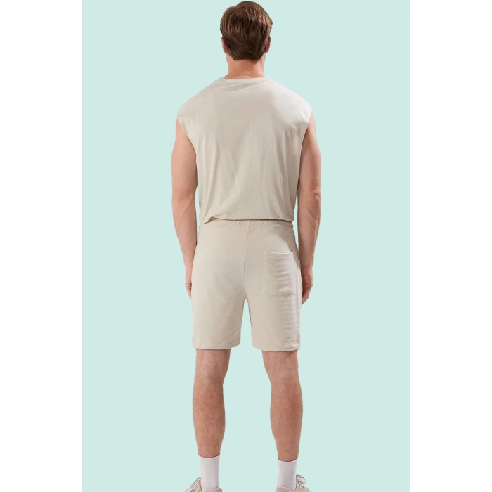 Erkek Örme Şort Boru Paça Normal Bel Yaz Aylarının Rahatlığı Günlük Kullanım Modern Tasarım
