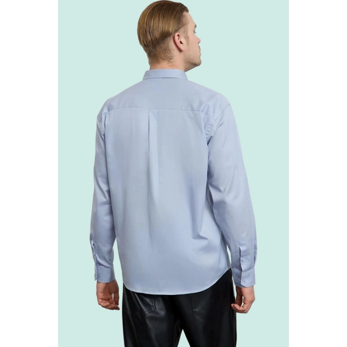 Erkek Oversize Fit Cep Detaylı Pamuk Gömlek Günlük Stil Hafta Sonu Yaz Aylarının Vazgeçilmezi