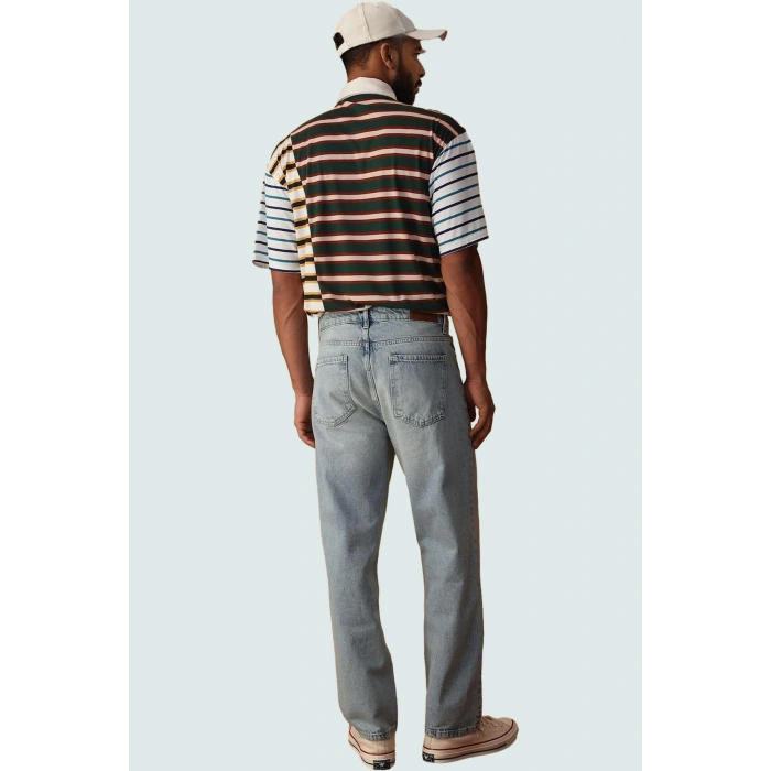 Erkek Pamuk Denim Baggy Kot Pantolon Uzun Boy Casual Stil Günlük Kullanım Kaliteli Malzeme
