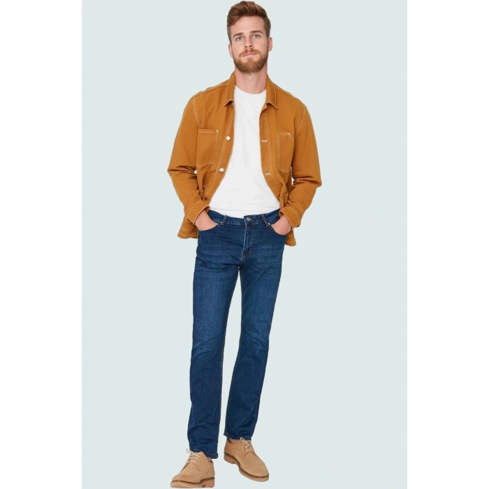 Erkek Pamuk Denim Jean Pantolon Regular Fit Boru Paça Günlük Stil Yaz Aylarının Vazgeçilmezi