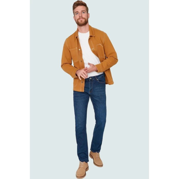 Erkek Pamuk Denim Jean Pantolon Regular Fit Boru Paça Günlük Stil Yaz Aylarının Vazgeçilmezi