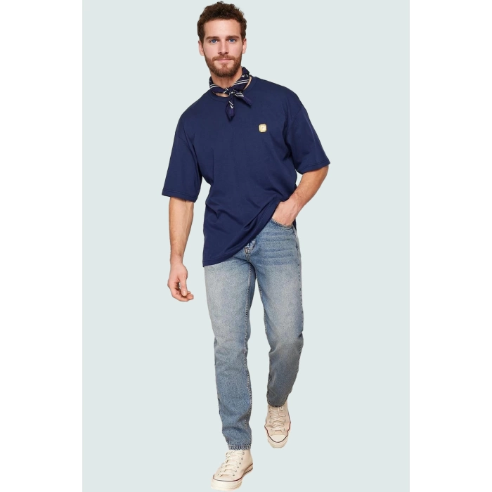Erkek Pamuk Denim Pantolon Dar Paça Normal Bel Rahat Günlük Stil Yaz Aylarının Vazgeçilmezi