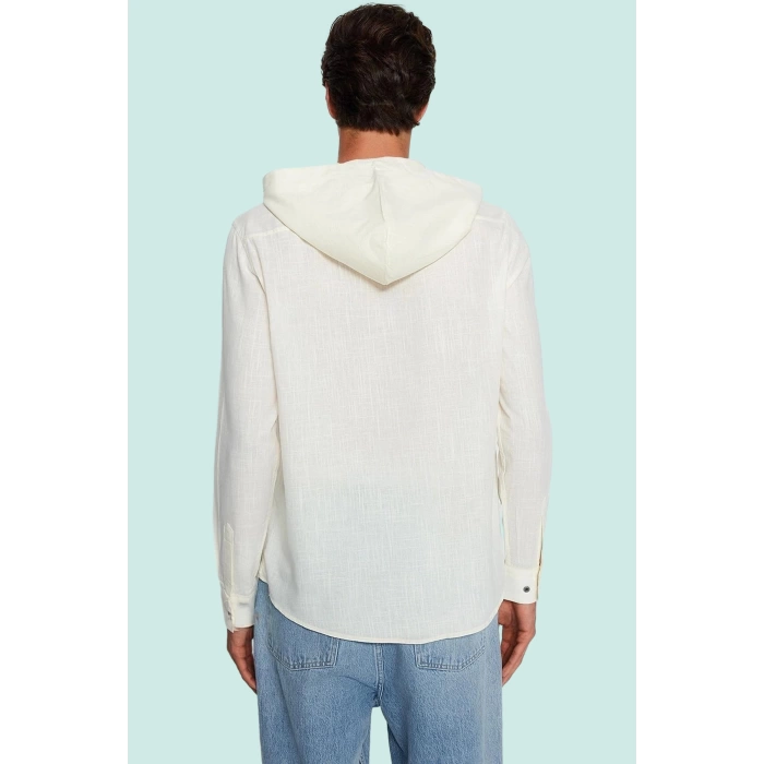 Erkek Pamuk Regular Fit Gömlek; Kapüşonlu Fermuarlı Günlük Stil Yaz Aylarının Vazgeçilmezi