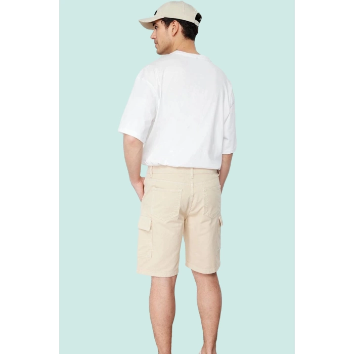 Erkek Pamuklu Denim Şort Rahat Geniş Paça Kısa Boy Günlük Kullanım İçin Ideal Modern Tasarım