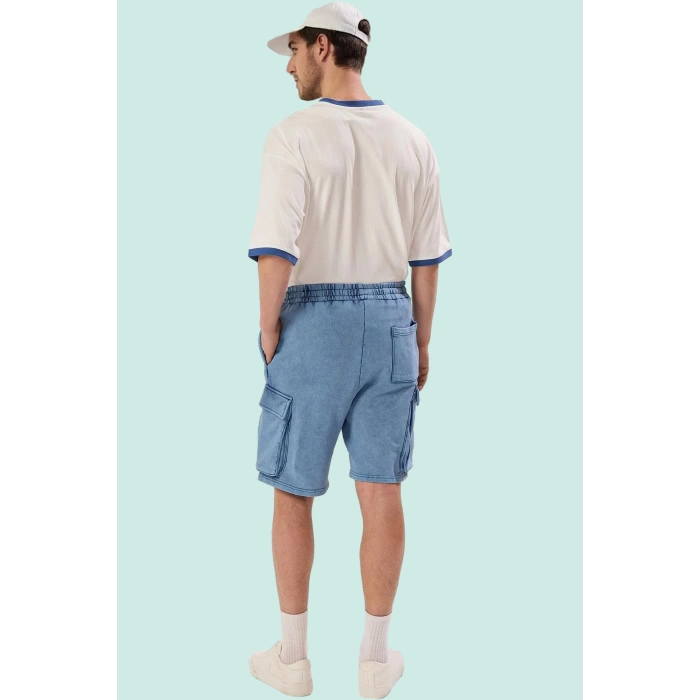 Erkek Pamuklu Şort Normal Bel Dar Paça Casual Tasarım Yazlık Günlük Kullanım Kaliteli Malzeme