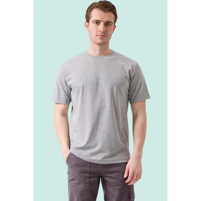 Erkek Pamuklu Tişört Yazlık Nefes Alabilir Herba Basic shirt Rahat Kesim