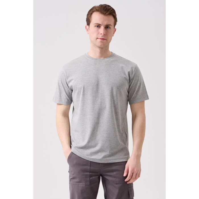 Erkek Pamuklu Tişört Yazlık Nefes Alabilir Herba Basic shirt Rahat Kesim