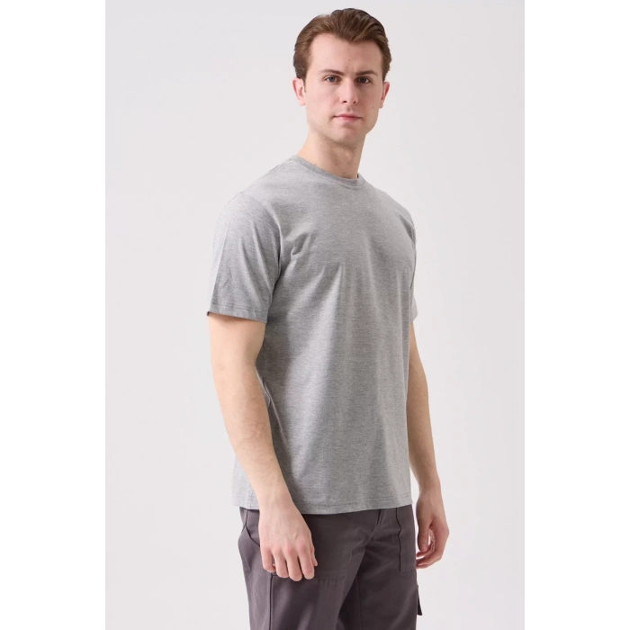 Erkek Pamuklu Tişört Yazlık Nefes Alabilir Herba Basic shirt Rahat Kesim