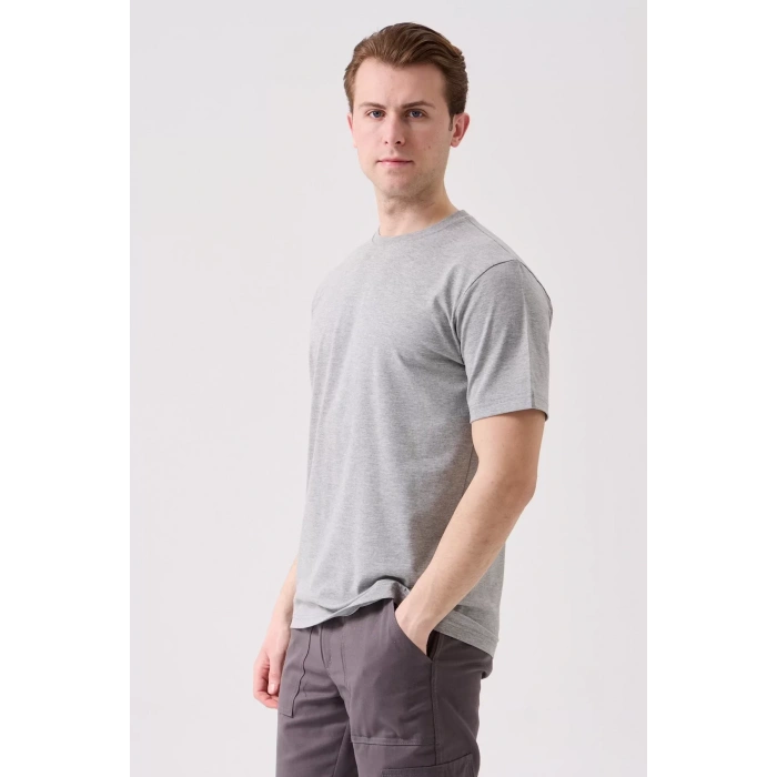 Erkek Pamuklu Tişört Yazlık Nefes Alabilir Herba Basic shirt Rahat Kesim