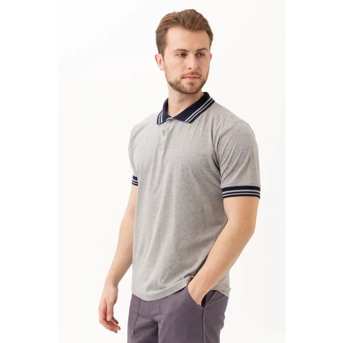 Erkek Polo Tişört İş Güvenliği Üniforması Hornet Şeritli Yaka Kol Detaylı Şık Tasarım