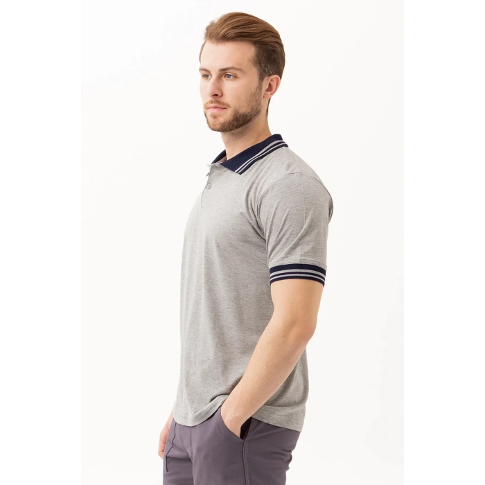 Erkek Polo Tişört İş Güvenliği Üniforması Hornet Şeritli Yaka Kol Detaylı Şık Tasarım