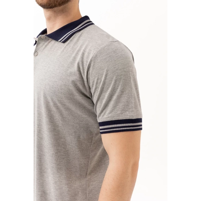 Erkek Polo Tişört İş Güvenliği Üniforması Hornet Şeritli Yaka Kol Detaylı Şık Tasarım