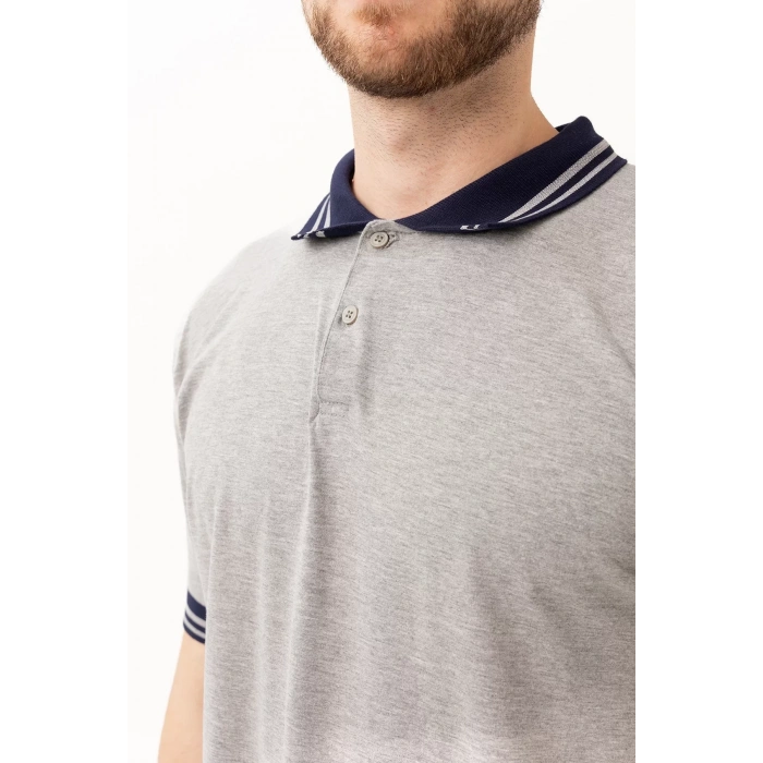 Erkek Polo Tişört İş Güvenliği Üniforması Hornet Şeritli Yaka Kol Detaylı Şık Tasarım