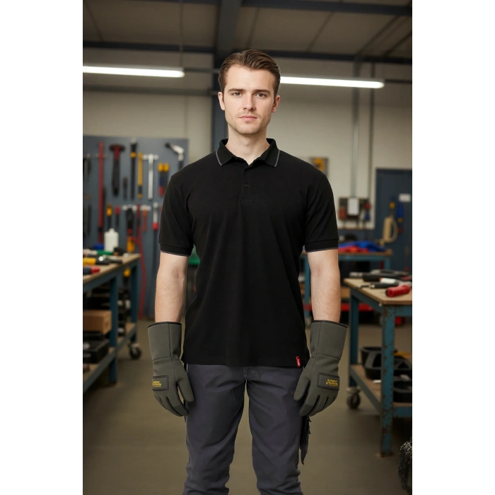 Erkek Polo Yaka Tshirt Koyu Pamuklu Nefes Alabilir Klasik Nepeta shirt Kesim Günlük İş Kullanımı