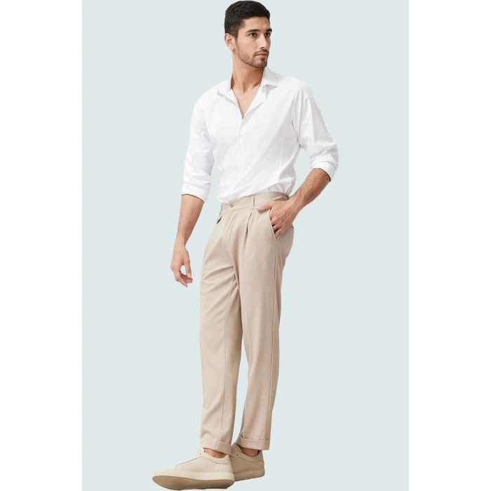 Erkek Regular Boy Bootcut Pantolon Polyester Rahat Günlük Stil Hafta Sonu Kaliteli Malzeme