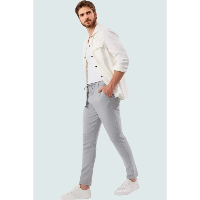 Erkek Regular Boy Slim Fit Cigarette Kalıp Pantolon Günlük Stil Yaz Aylarının Vazgeçilmezi