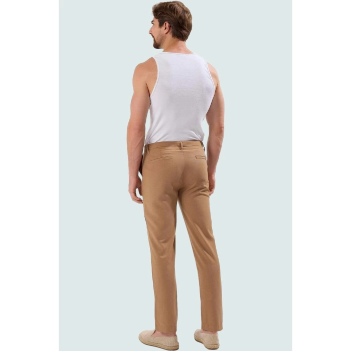 Erkek Regular Chino Pantolon Renk Slim Fit İtalyan Kesim Boru Paça İş Ve Günlük Hafta Sonu